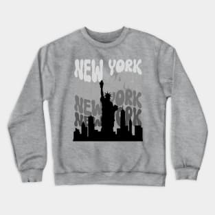 Retro New York Statue of Liberty Crewneck Sweatshirt